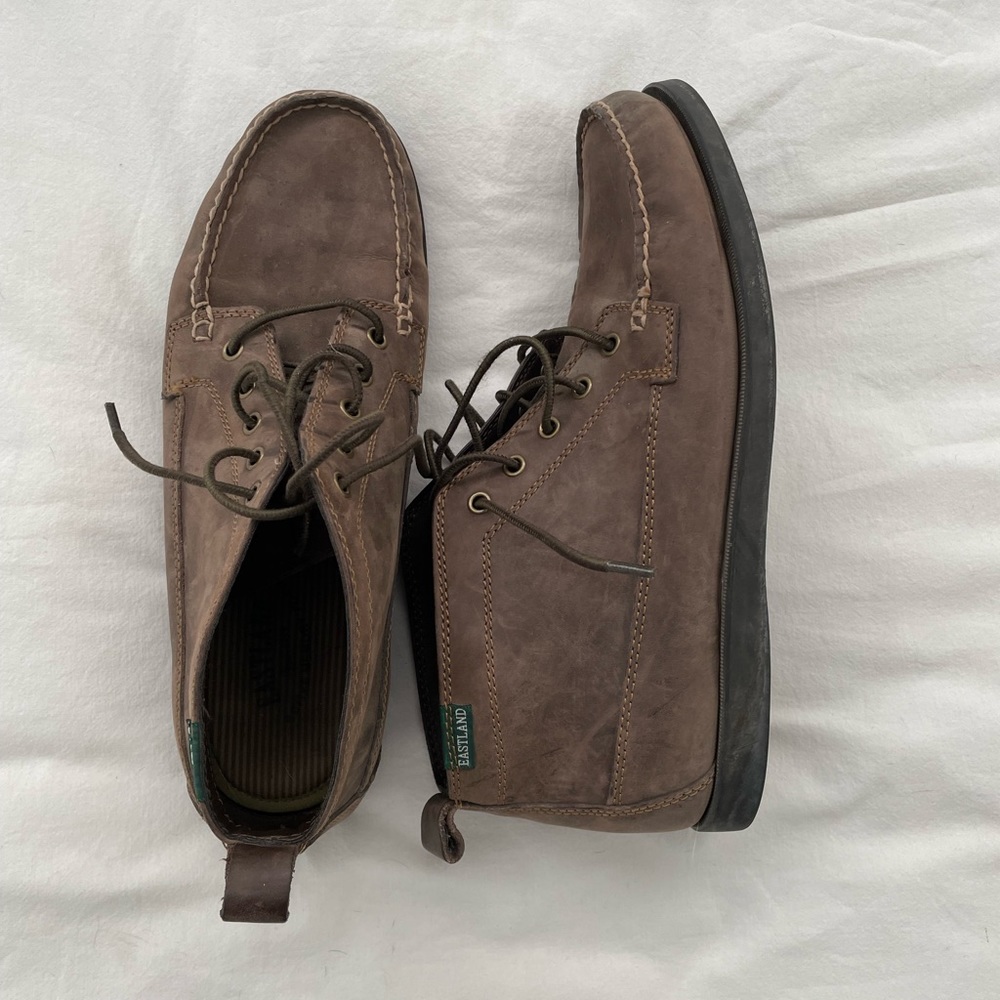 East land brown leather chukka boot